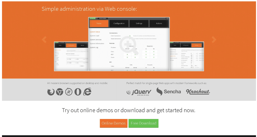 orange website with difficult to read text and arrows